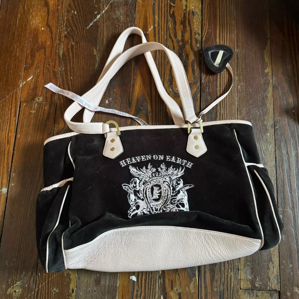 Vintage Black and Pink Juicy Diaper Bag